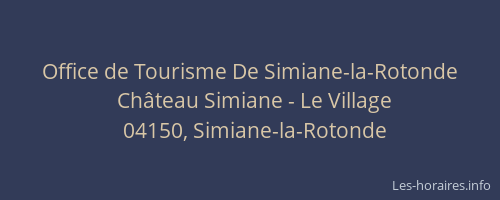 Office de Tourisme De Simiane-la-Rotonde