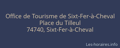 Office de Tourisme de Sixt-Fer-à-Cheval