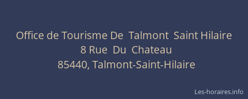 Office de Tourisme De  Talmont  Saint Hilaire