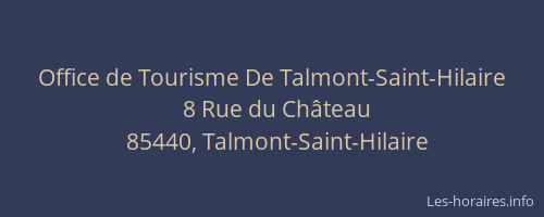 Office de Tourisme De Talmont-Saint-Hilaire