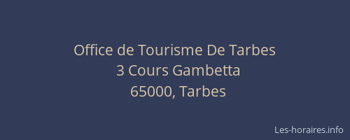 Office de Tourisme De Tarbes