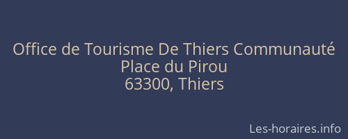 Office de Tourisme De Thiers Communauté
