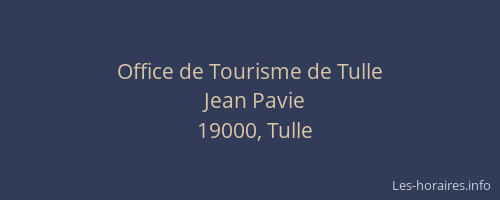 Office de Tourisme de Tulle