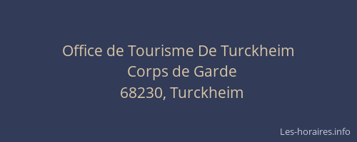 Office de Tourisme De Turckheim