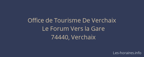 Office de Tourisme De Verchaix
