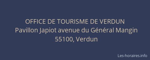 OFFICE DE TOURISME DE VERDUN
