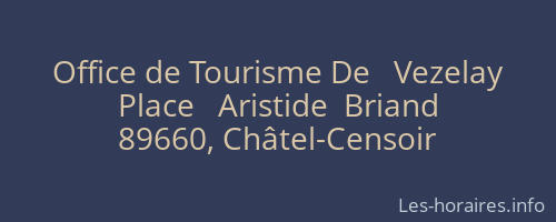 Office de Tourisme De   Vezelay