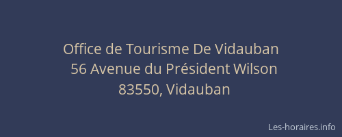 Office de Tourisme De Vidauban