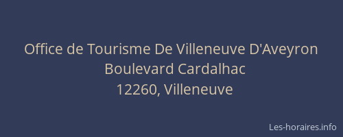 Office de Tourisme De Villeneuve D'Aveyron