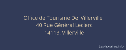 Office de Tourisme De  Villerville