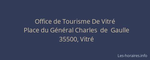 Office de Tourisme De Vitré