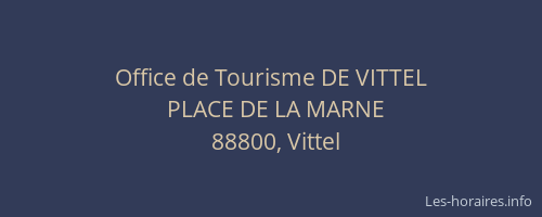 Office de Tourisme DE VITTEL
