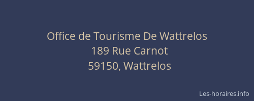 Office de Tourisme De Wattrelos