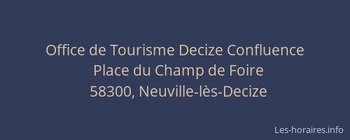 Office de Tourisme Decize Confluence