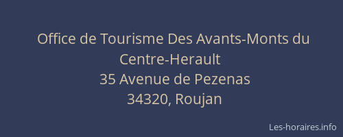 Office de Tourisme Des Avants-Monts du Centre-Herault