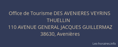 Office de Tourisme DES AVENIERES VEYRINS THUELLIN