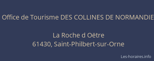 Office de Tourisme DES COLLINES DE NORMANDIE