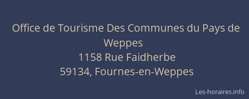 Office de Tourisme Des Communes du Pays de Weppes