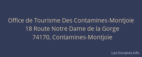 Office de Tourisme Des Contamines-Montjoie