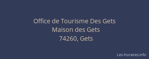 Office de Tourisme Des Gets
