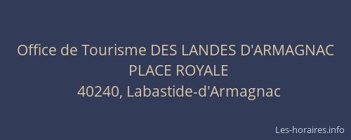 Office de Tourisme DES LANDES D'ARMAGNAC