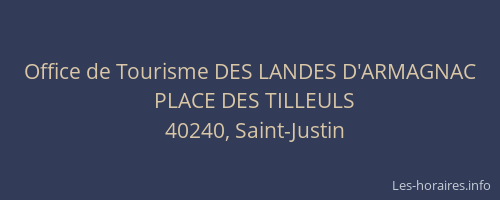 Office de Tourisme DES LANDES D'ARMAGNAC