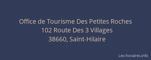 Office de Tourisme Des Petites Roches