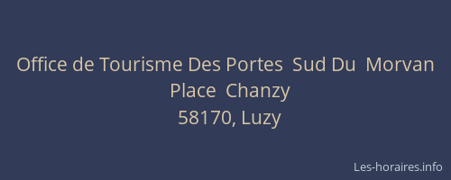 Office de Tourisme Des Portes  Sud Du  Morvan