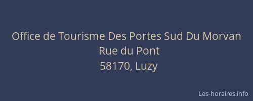 Office de Tourisme Des Portes Sud Du Morvan