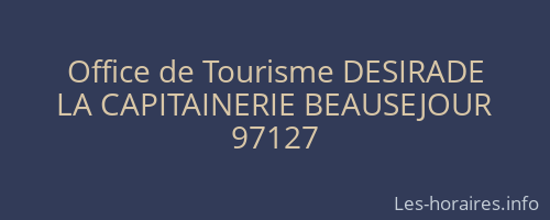 Office de Tourisme DESIRADE