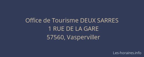 Office de Tourisme DEUX SARRES