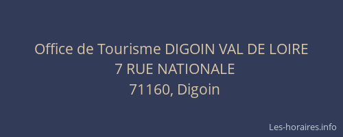 Office de Tourisme DIGOIN VAL DE LOIRE