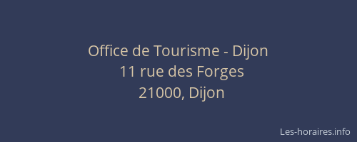 Office de Tourisme - Dijon