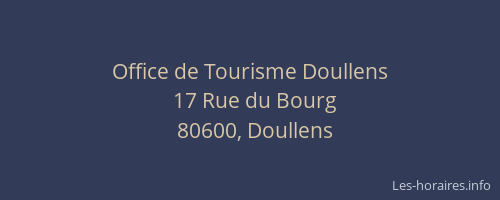 Office de Tourisme Doullens