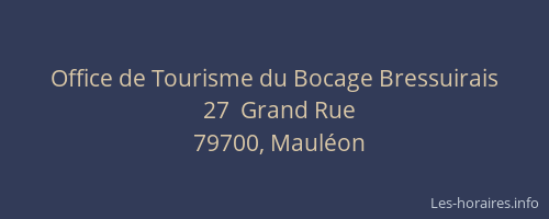 Office de Tourisme du Bocage Bressuirais