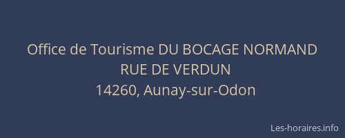 Office de Tourisme DU BOCAGE NORMAND
