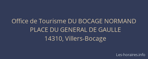 Office de Tourisme DU BOCAGE NORMAND