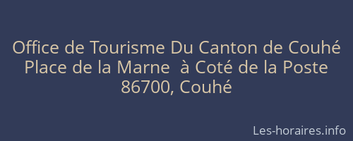 Office de Tourisme Du Canton de Couhé
