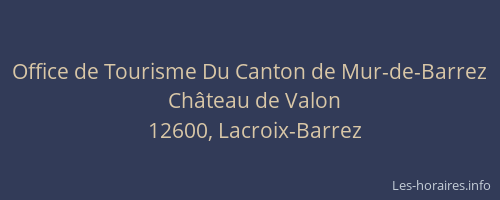 Office de Tourisme Du Canton de Mur-de-Barrez