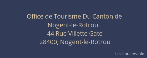 Office de Tourisme Du Canton de Nogent-le-Rotrou