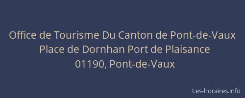 Office de Tourisme Du Canton de Pont-de-Vaux