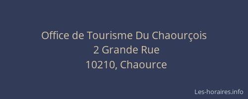 Office de Tourisme Du Chaourçois