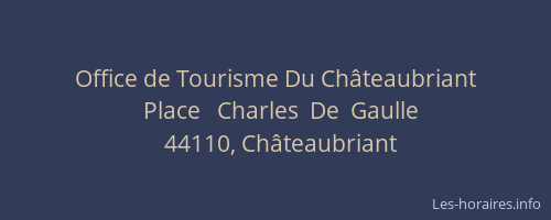 Office de Tourisme Du Châteaubriant