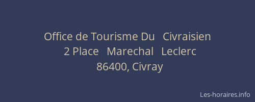 Office de Tourisme Du   Civraisien