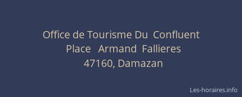 Office de Tourisme Du  Confluent