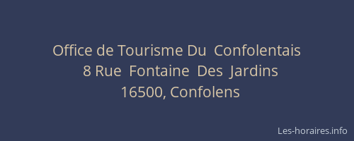 Office de Tourisme Du  Confolentais
