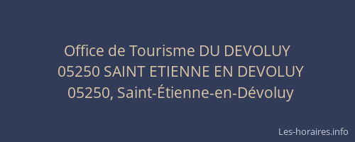Office de Tourisme DU DEVOLUY