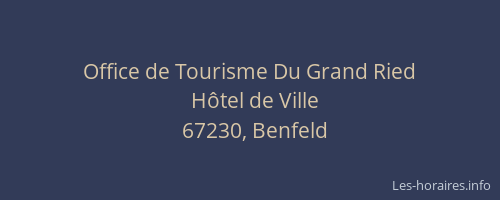Office de Tourisme Du Grand Ried