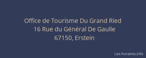 Office de Tourisme Du Grand Ried