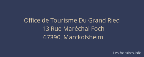Office de Tourisme Du Grand Ried